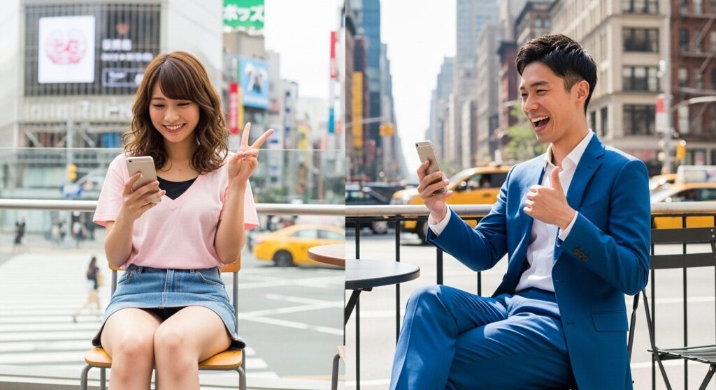 ついにlineでつながった男女