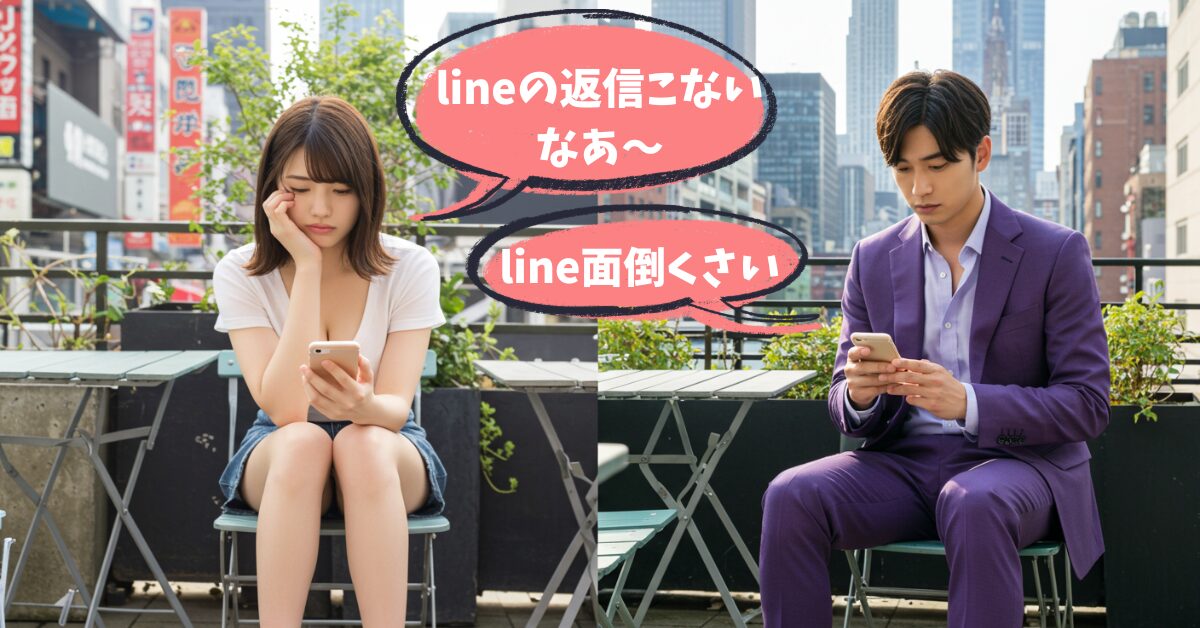 line交換する男女