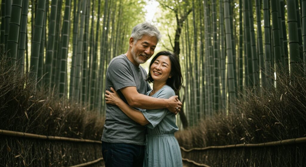 仲のいい60代のカップル