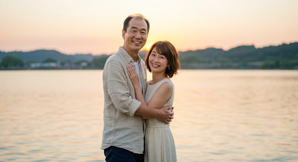 仲のいい60代のカップル