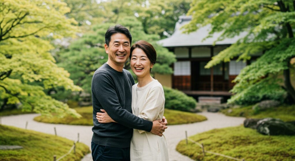 仲のいい60代のカップル