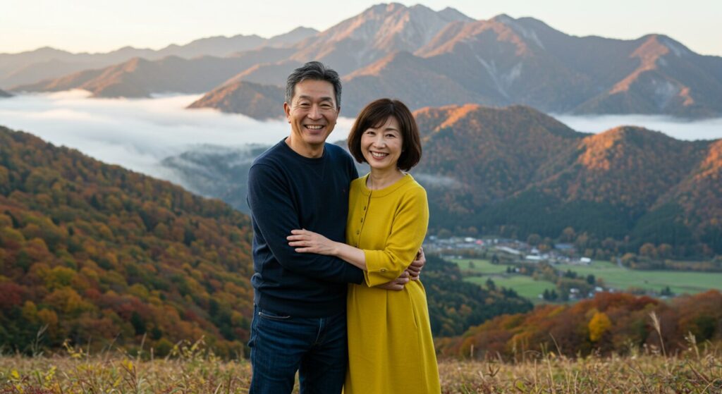 仲のいい60代のカップル