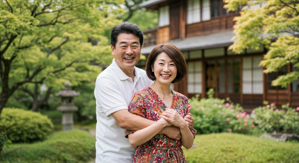 仲のいい60代のカップル