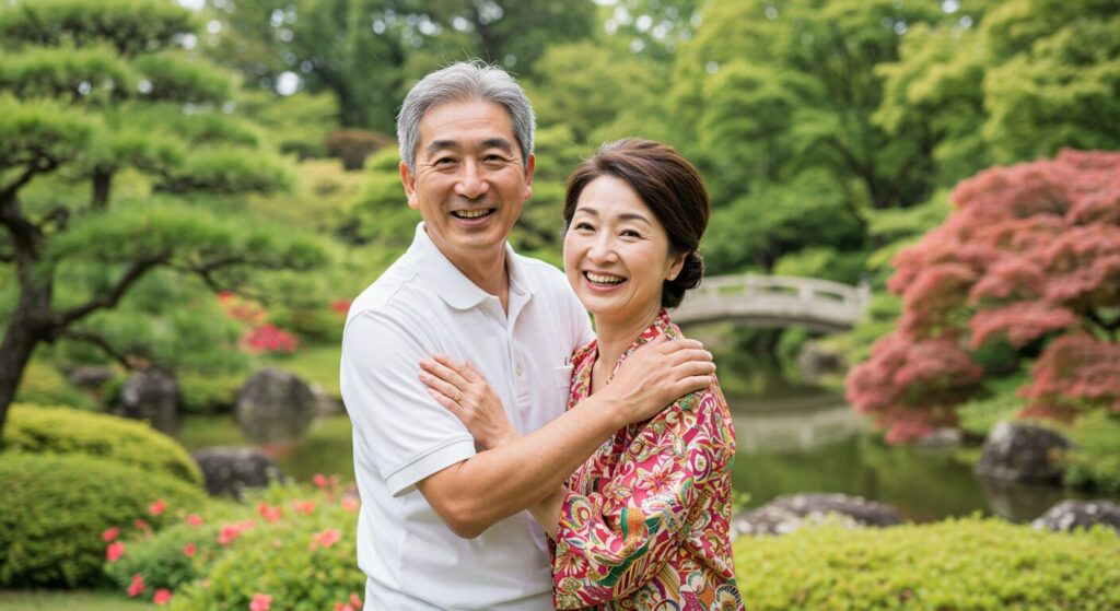 仲のいい60代のカップル