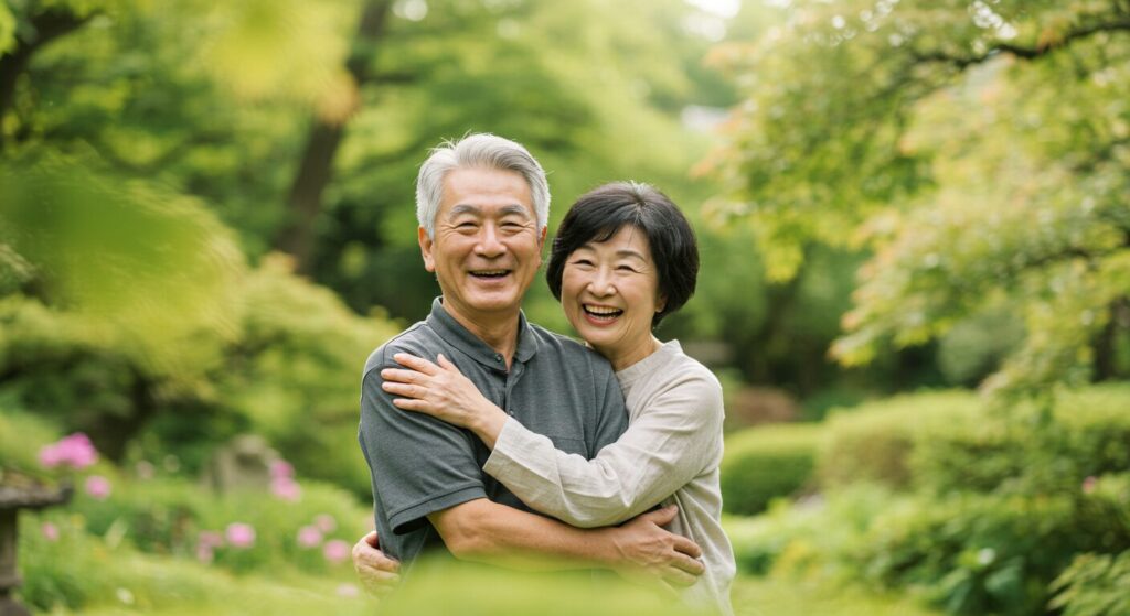 仲のいい60代のカップル