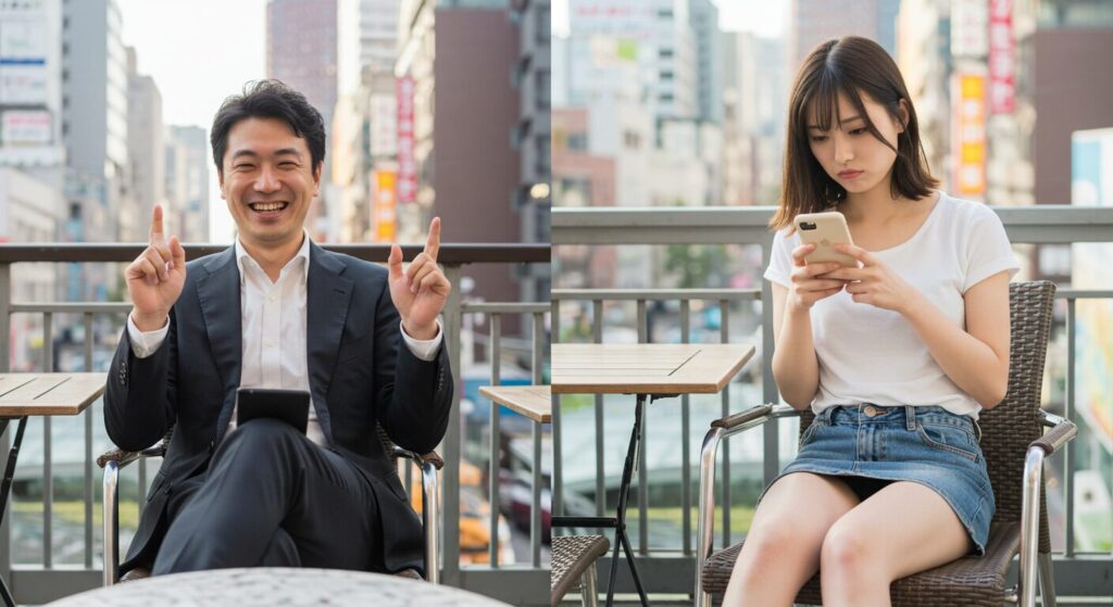 気の合わない男女２人