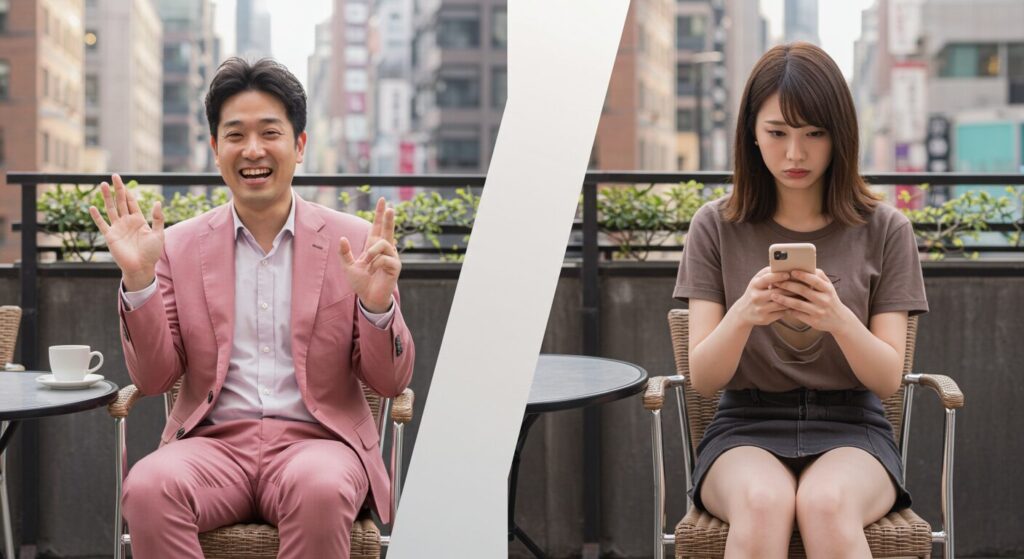 気の合わない男女２人