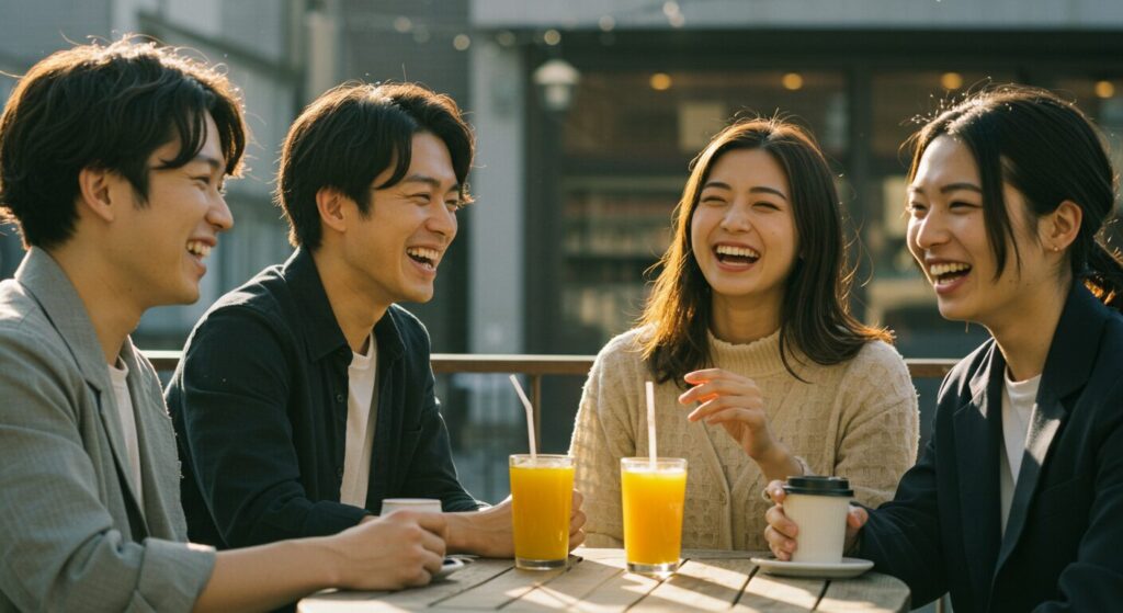 複数人で楽しそうにお見合い