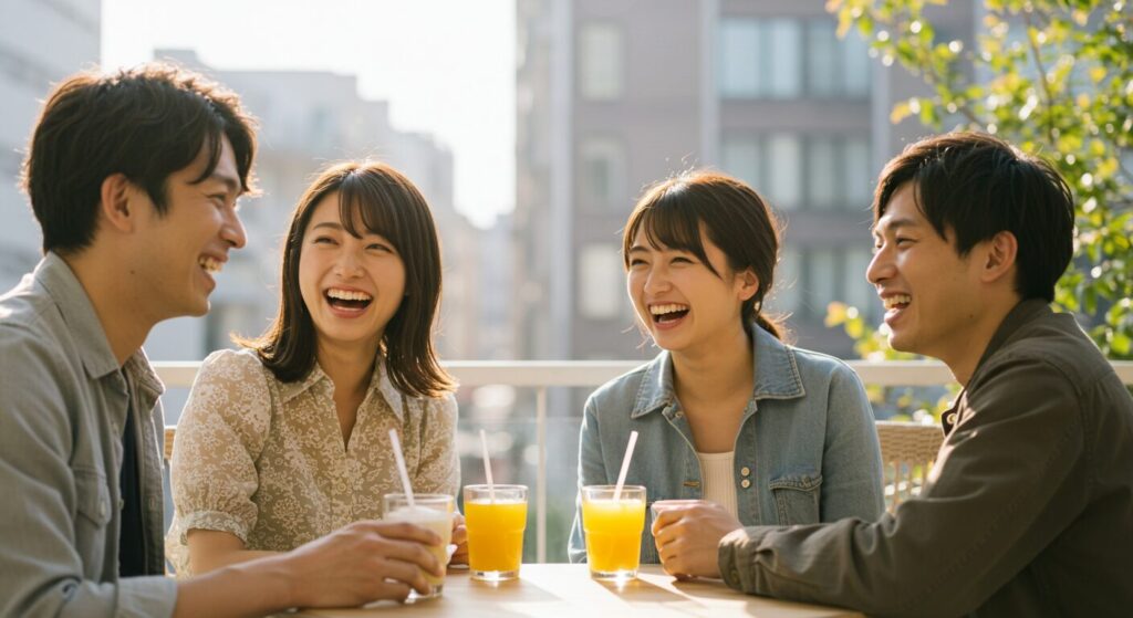 複数人で楽しそうにお見合い