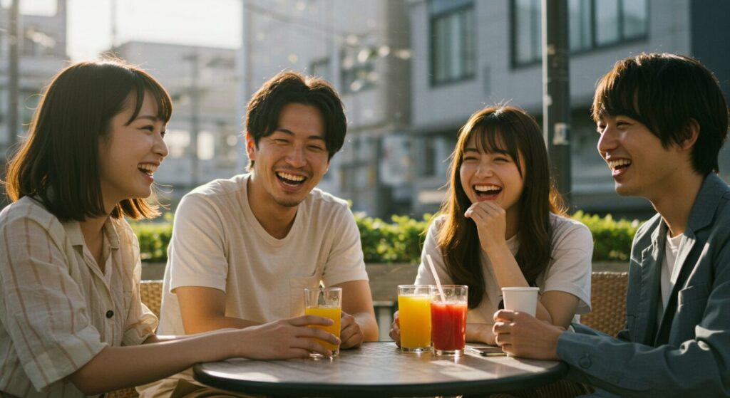 複数人で楽しそうにお見合い