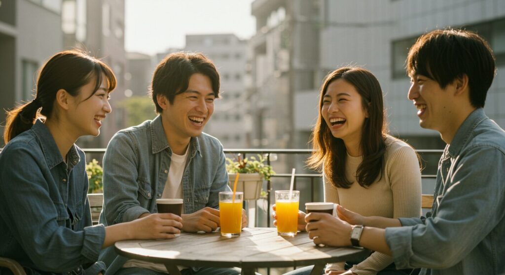 複数人で楽しそうにお見合い