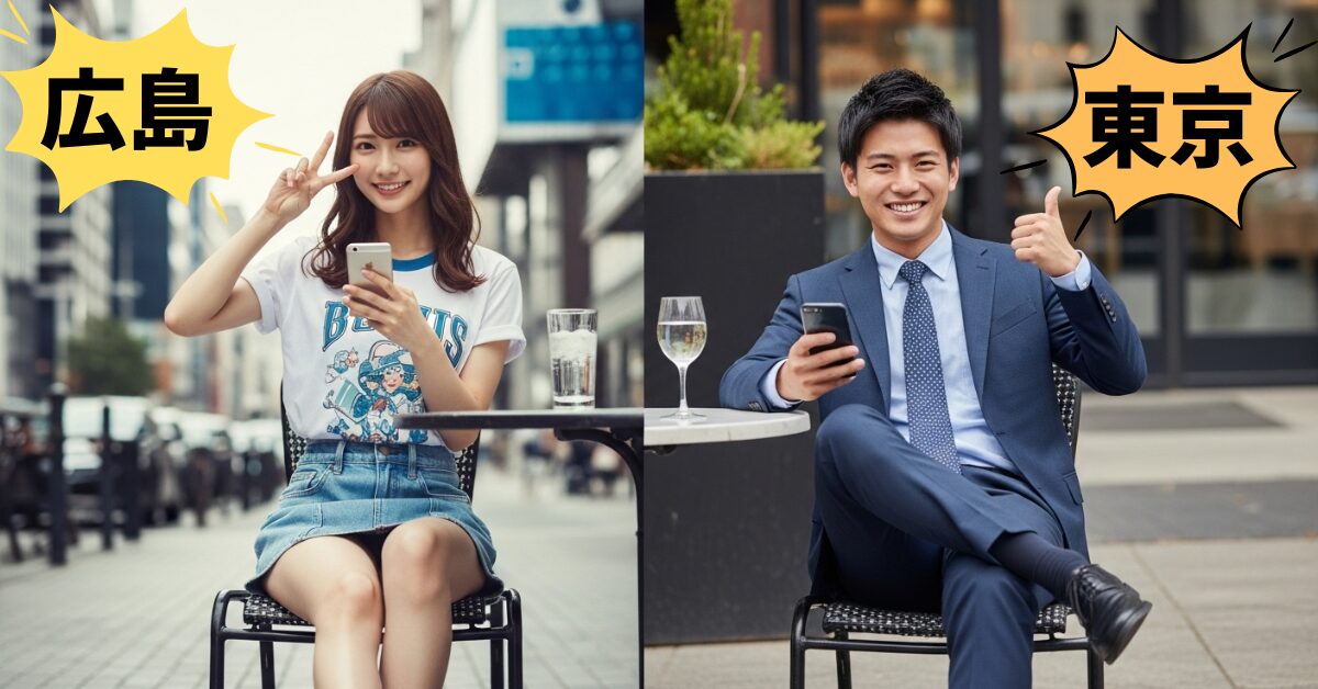 遠距離恋愛男女のメールやりとり